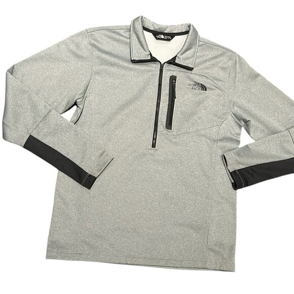 The North Face Gray Mens Size Medium Quarter-Zip Pullover - Picture 1 of 8